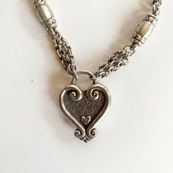 Brighton Jewelry Brighton Blair Heart Necklace Silver